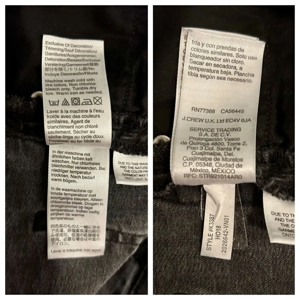 J. Crew 9” high rise skinny jeans velvet tux stripe. Size 31.